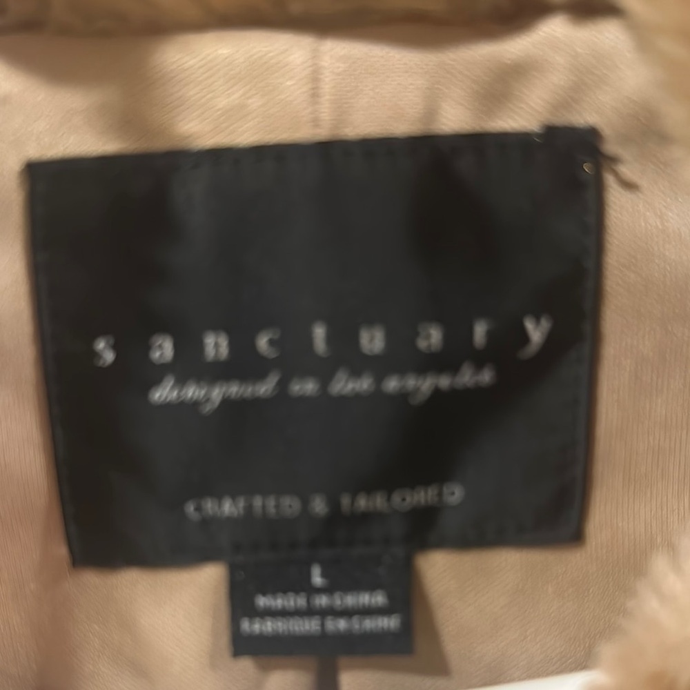 Sanctuary Tan Teddy Jacket Plush Faux Fur - Picture 2 of 5